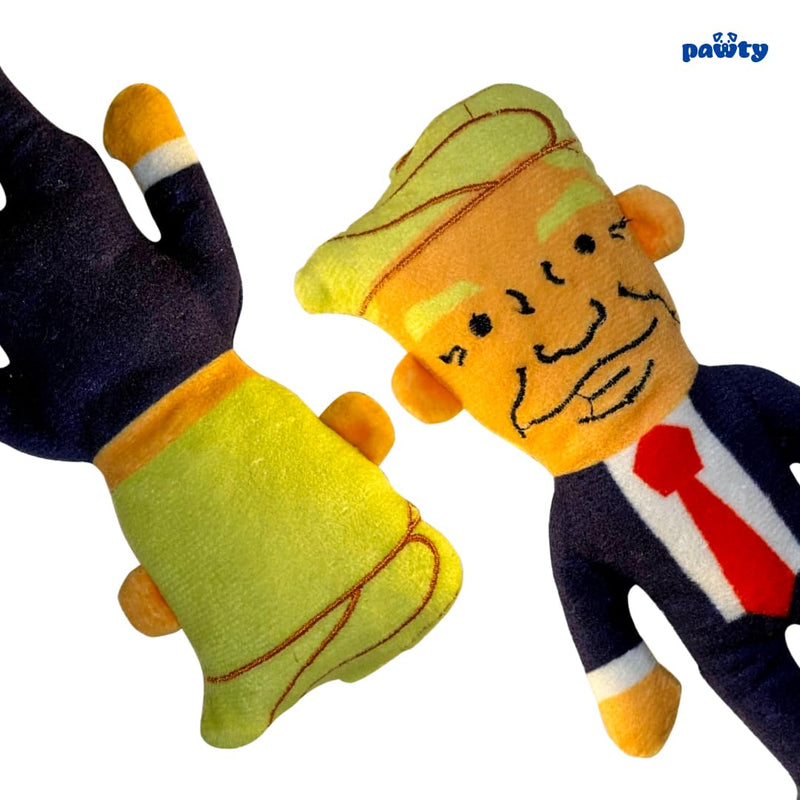 PAWTY Mini Donald Plush Cat Toy w Catnip - United States of America Patriotic Flag - Small Cute Unique Funny Toy for All Cat Size - Birthday Cat Gift - BeesActive Australia