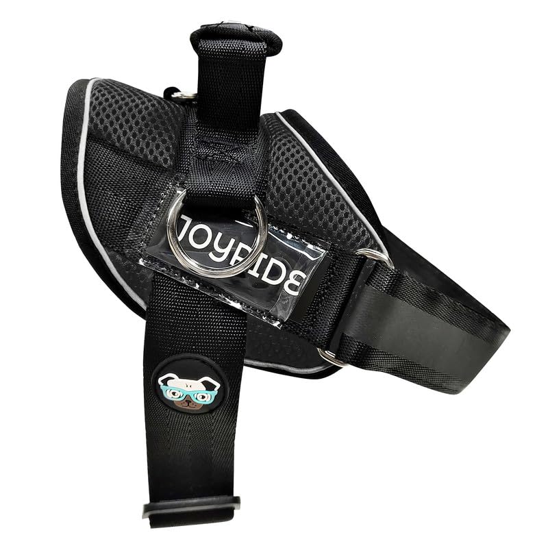 Joyride Harness Summer Mesh Vest – 2.0 No Pull Dog Harness - Adjustable, Breathable Vest - Custom Name Tag Included - Perfect for Small, Medium & Large Dogs Black - BeesActive Australia