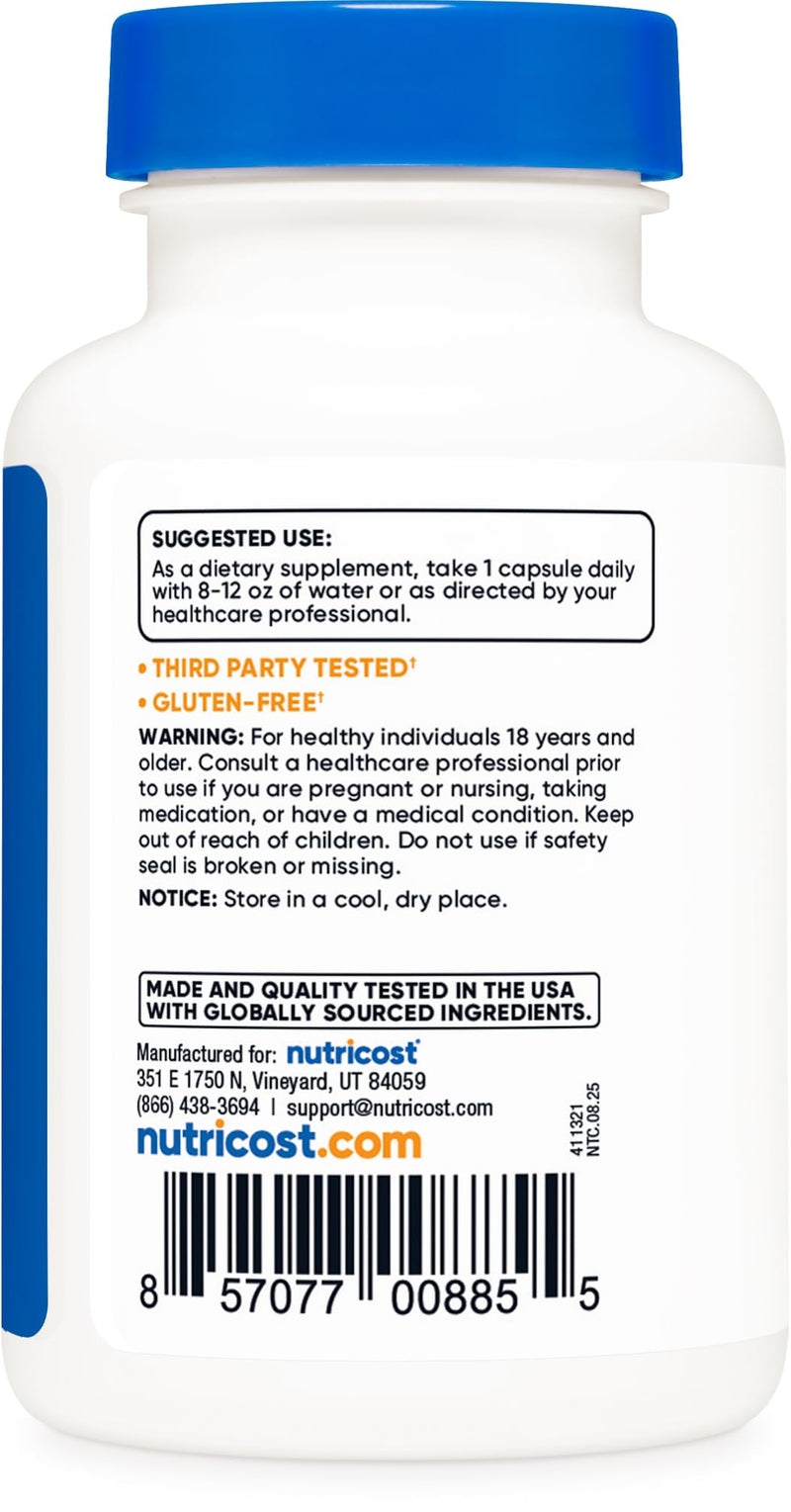 Nutricost Vitamin B1 (Thiamine) 100mg, 120 Capsules, Gluten Free | GMO-Free 120 Count (Pack of 1)