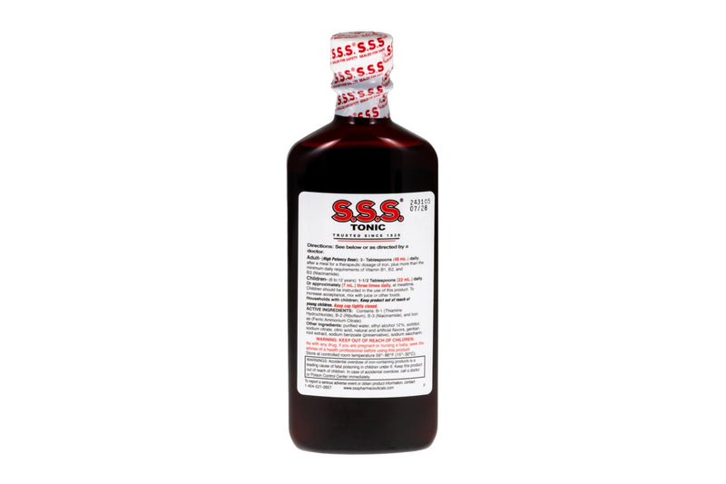 S.S.S. Tonic Liquid Iron & Vitamin B Supplement with B1, B2 & B3, 10 Fl Oz | High-potency, easy-to-take formula for daily energy support; made in USA 10 Fl Oz (Pack of 1)