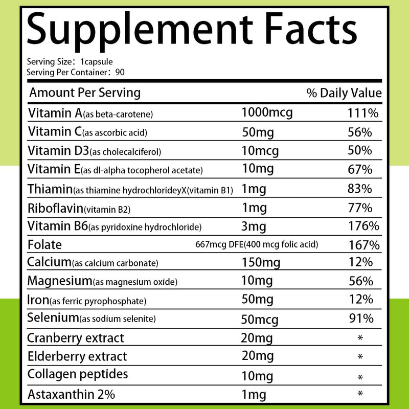 SEMAL Daily Multivitamin & Multimineral Supplement for Women (90 Capsules)