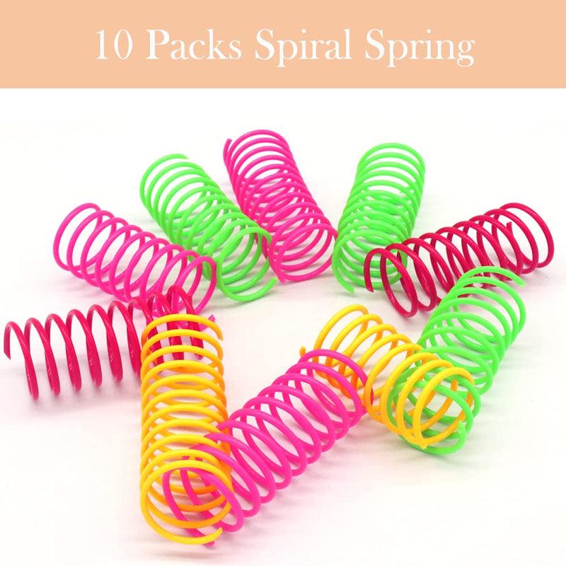 LASOCUHOO Cat Toys, 30 Packs Interactive Cat Toy Pack Including Cat Crinkle Balls, Cat Sparkle Balls, Spiral Springs for Most Cats - BeesActive Australia