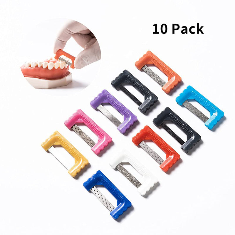 Easyinsmile Dental IPR Strip System 10PCS Orthodontic Interproximal Reduction Enamel Kits (B/Multi-Color) B/Multi-color - BeesActive Australia
