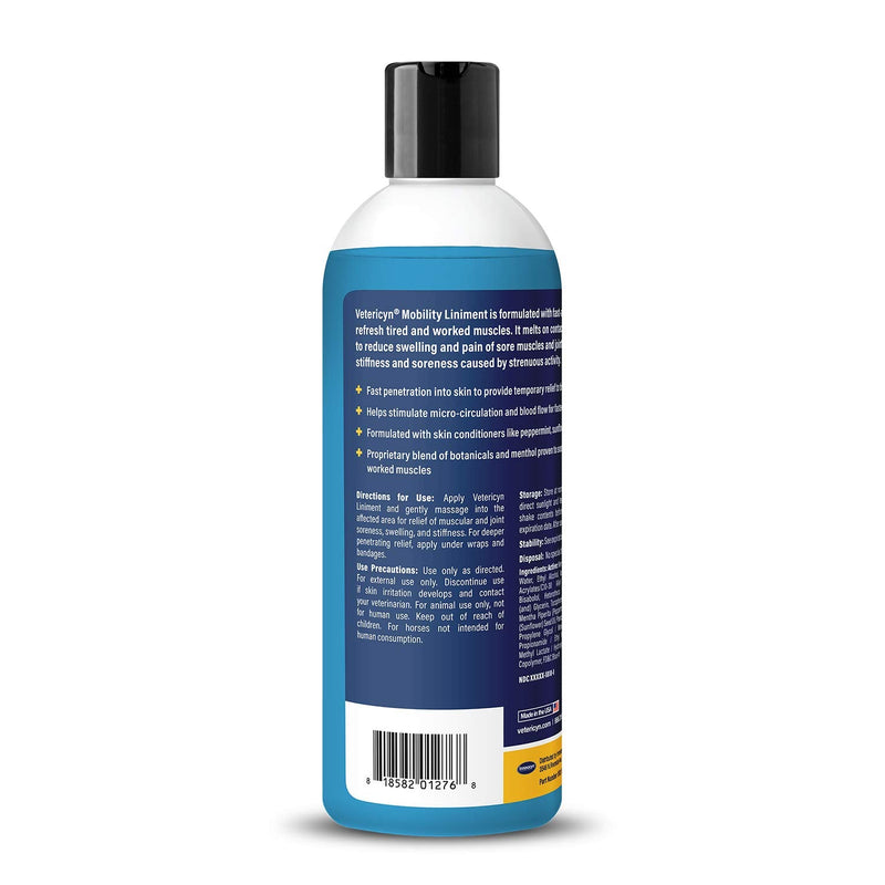 Vetericyn Equine Liniment for Fast-Acting Relief of Muscles and Joints – Menthol-Based Topical Analgesic for Horses – 16 Ounces,Blue 16 Ounce - BeesActive Australia