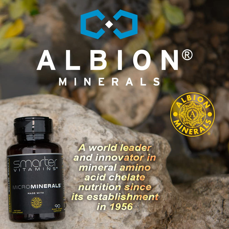 15mg Zinc Glycinate from Albion¬Æ 6 Essential Trace Bisglycinate Minerals, Manganese, Boron, Chromium, Selenium, Molybdenum Supplement, 90 Plant-Based Vegan Capsules 1