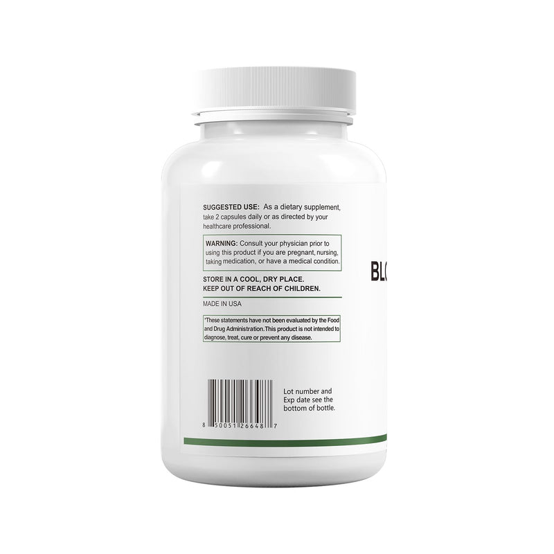HUJ Blood Pressure Health Supplement, Plant-Based Formula with Black Garlic, Hawthorn, Beetroot, L-Arginine, L-Citrulline, 60 Capsules