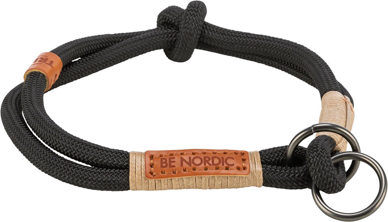 TRIXIE pull-stop dog collar BE Nordic M black/sand - comfortable dog collar for medium-sized dogs with pull limiter - robust & elegant - 17275 - BeesActive Australia
