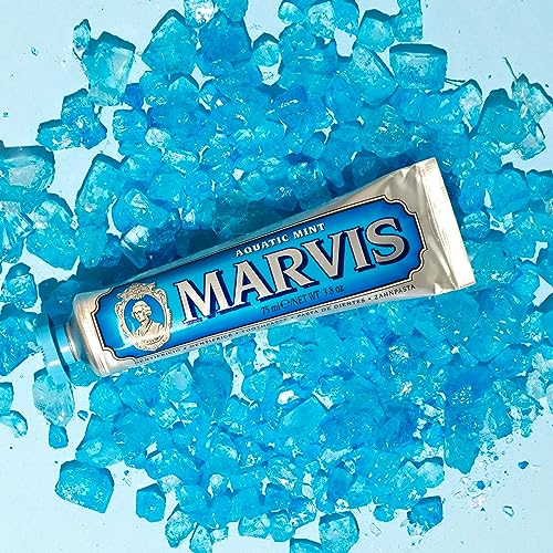Marvis Classic Strong Mint and Aquatic Mint Toothpaste Set, 3.8 oz