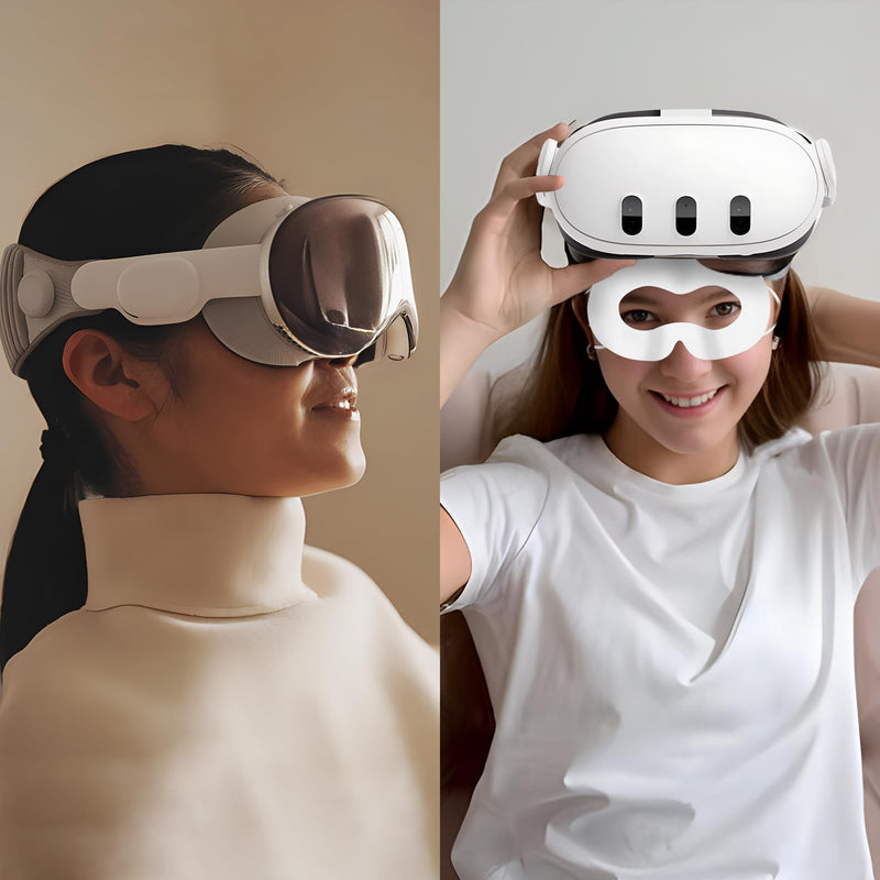 TamBee Disposable Sweat Guard VR Sweat Mask for Workouts Breathable Sweat Band Hygiene VR Face Eyes Mask Compatible with Oculus Meta Quest 3 Mask for Quest 2 Compatible with Apple Vision Pro 50Pcs - BeesActive Australia