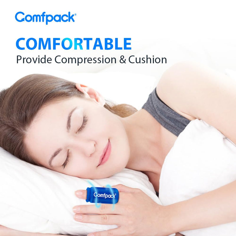 4PCS Finger Sleeves Gel Ice Pack, Finger and Toe Thumb Cold Gel Ice Packs, Reusable Hot Cold Compression Finger Brace Ice Packs for Injuries, Arthritis, Trigger Finger, Gout, Sprain Blue - BeesActive Australia