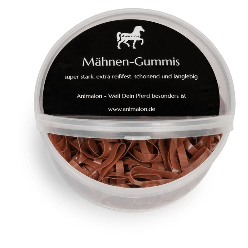 Animalon mane rubbers made of silicone | Braiding elastics for horse hairstyles | gentle braiding with tear-resistant mane elastics | Ideal tournament accessories for horses (300 pieces, brown) 300 pieces (pack of 1) - BeesActive Australia