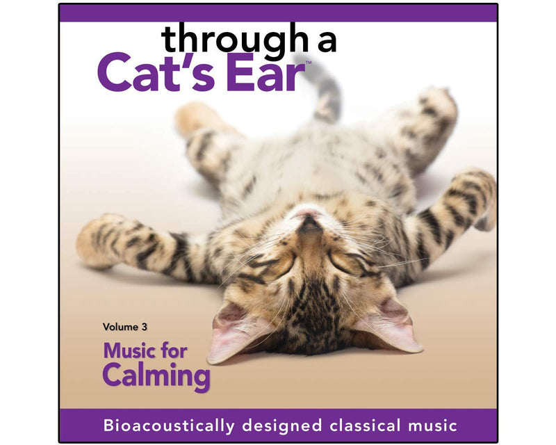 iCalmPet | Through a Cat's Ear: Music for Calming | 3-CD Box Set | 3-hrs |Simplified Classical Music lessens Feline Anxiety and enhances Environmental Enrichment