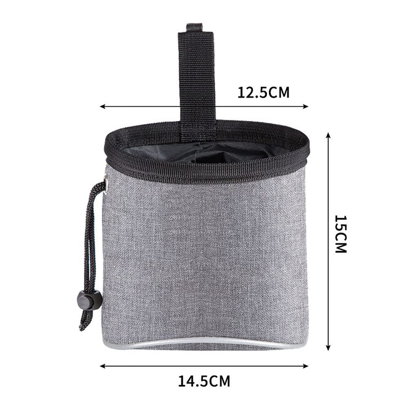 Treat Bag for Dogs, Dog Training Food Bag Dog Snack Bag Multifunctional Food Bag with Poop Bag Dispenser Adjustable Belt (Grey) - BeesActive Australia