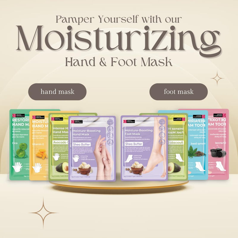 Innerest 24 Pairs Original Derma Beauty Hand Mask Bulk Moisturizing Hand Gloves for Dry Hands Nail Care Essential (Shea Butter) Shea Butter - BeesActive Australia