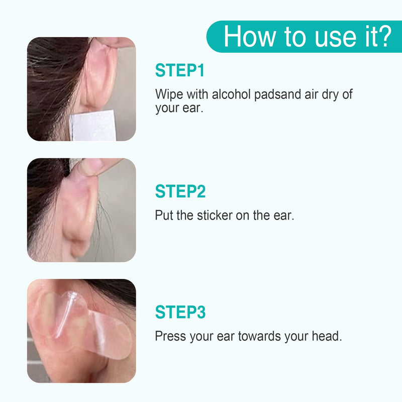 Cat Claw Elf Ear Patches 30 Pcs, Invisible Ear Correction Stickers for Stick Out Ears, Pointed Ear Shaping Kit for Fantasy Cosplay & Daily Style (30 Count) - BeesActive Australia