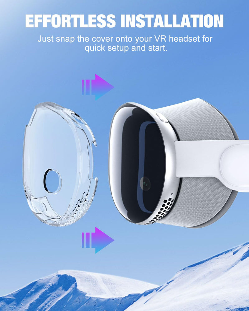 MoKo Protective Case Compatible with Apple Vision Pro, AR Clear TPU Cover Case for Vision Pro VR Headset Accessories, Shockproof Bumpers, Protective Cover MR Accessories, Clear - BeesActive Australia