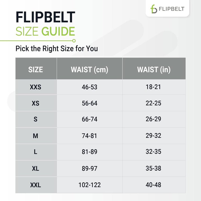 FlipBelt Zipper Running Belt, Waist Pack for Fitness and Running Fanny Pack for Women Men Phone Keys Money US Company - [Carbon] - [Medium]