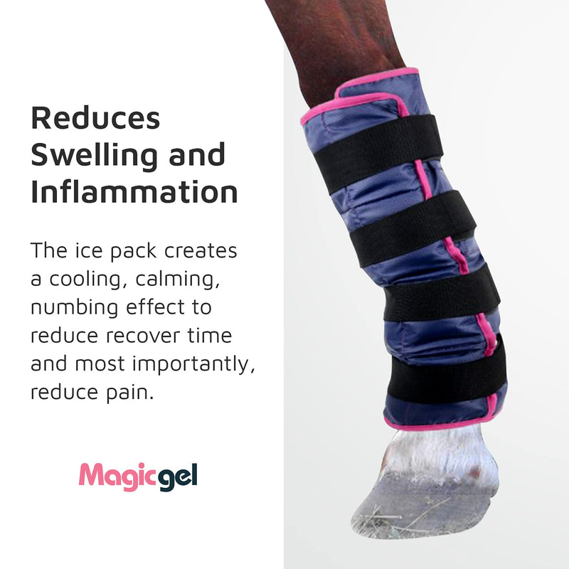 Magic Gel Horse Ice Pack with Carry Case - Cooling Horse Leg Wraps for Hock, Ankle, Knee, Legs, Boots, and Hooves | Horse Tack & Horse Supplies - Single Ice boots for horses 1 Count (Pack of 1) - BeesActive Australia