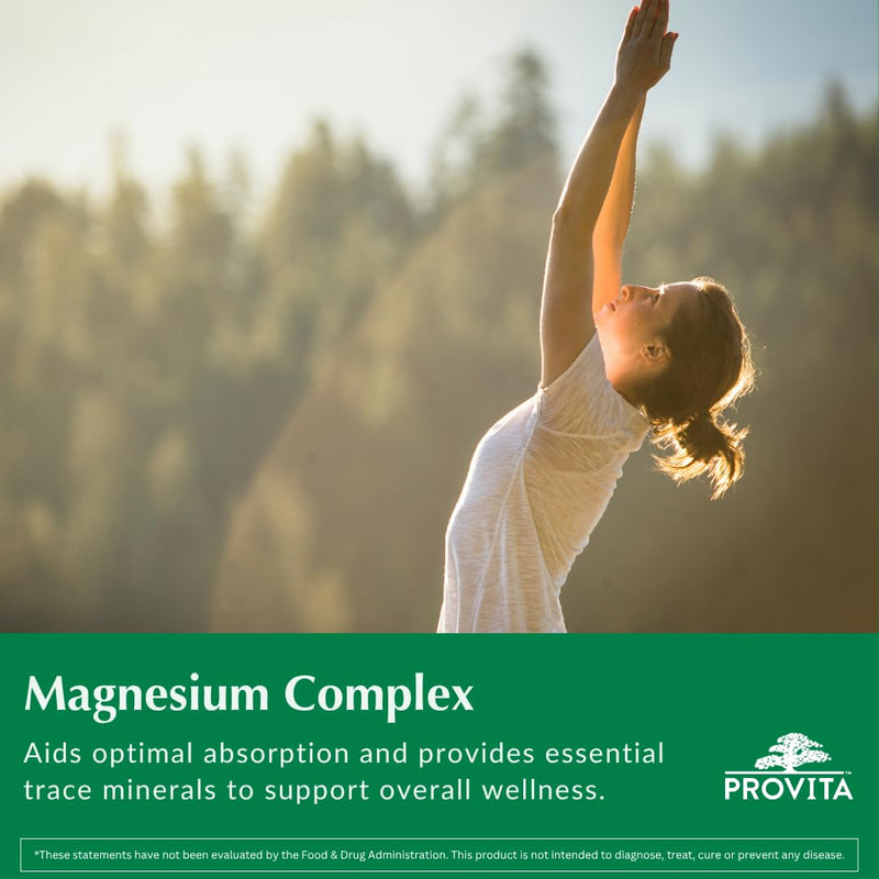 Provita Magnesium Complex Supplement | 4-in-1 Multi with Citrate, Bisglycinate, Malate & Oxide | Complete Magnesium Supplement for Women & Men | Supports Muscle, Bone, Heart & Energy | 90 Capsules | 4-in-1 Multi with Citrate, Bisglycinate, Malate & Oxi...