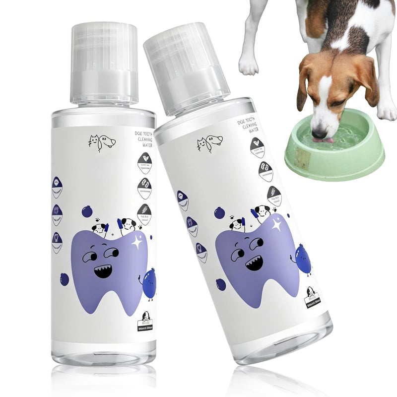 2 PCS PawBright Dental Plus,Natural Flavorless Teeth Cleaning Mouthwash to Fight Tartar,Promote Healthy Gums & Freshen Breath,Easy Daily Use for all Pet
