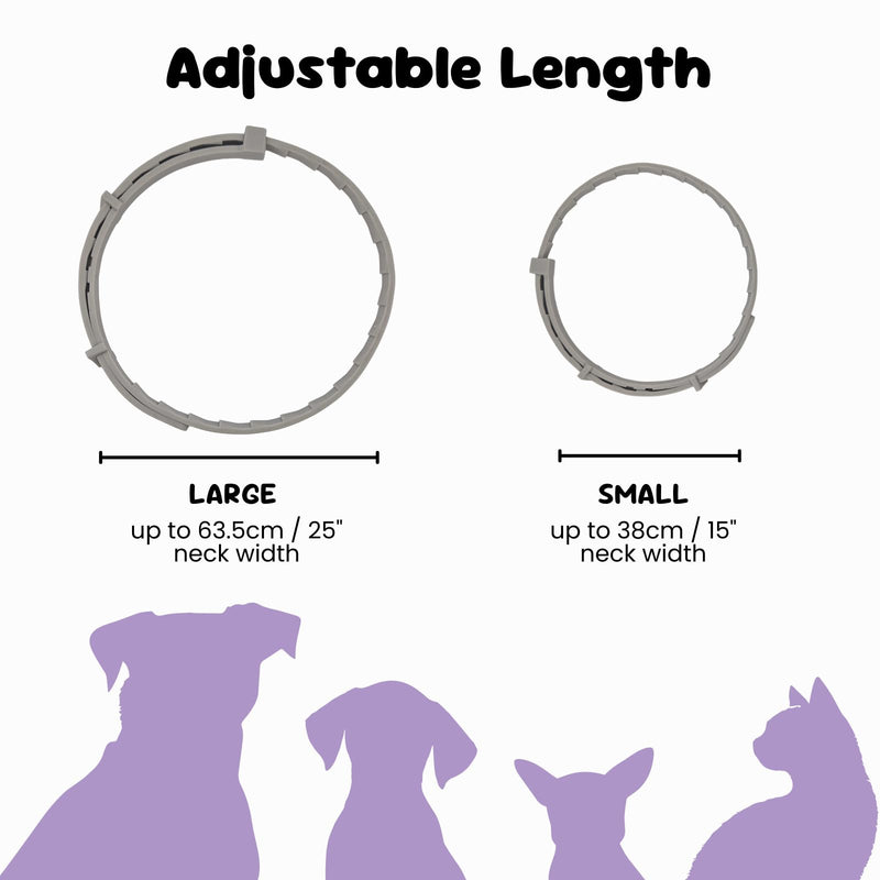 Calming Collar for Dogs Support Calm Behaviour During Fireworks, Thunderstorms, Travel & Separation - Lavender & Chamomile Aromas - Adjustable, Water-Resistant, Lasts Up to 30 Days - Large