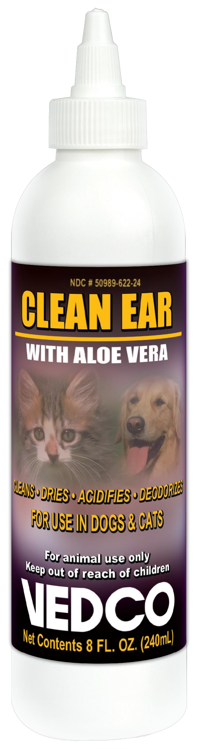 Vedco Clean Ear w/Aloe Vera, 8oz