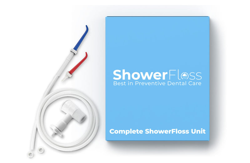 SHOWER FLOSS Water Dental Flosser - Convenient for Teeth, Attaches to Your Shower Head - Easy Installation, Adjustable Temperature & Pressure - Dentist Recommended