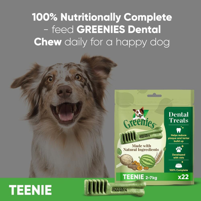 GREENIES Dental Sticks for small dogs weighing 2 to 7 kg - 43 chew sticks - Veterinary certified oral hygiene treats, 340g