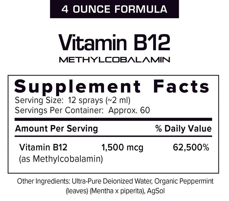 Results RNA - Advanced Cellular Vitamin B12 Methylcobalamin Supports Heart Health, Good Mood, Energy & Brain Function. Enjoy Superior Absorption Vitamin B12 Formula (4 oz - 60 Servings) 4 Fl Oz (Pack of 1)