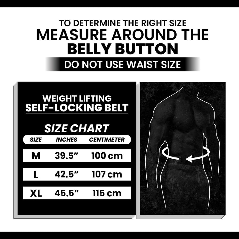 Self-Locking gym belt - Premium Lifting Belt for Fitness, Weight Lifting, Squats, Deadlifts, Bodybuilding - Training Lifting back support Lifting belt for Men & Women M Red