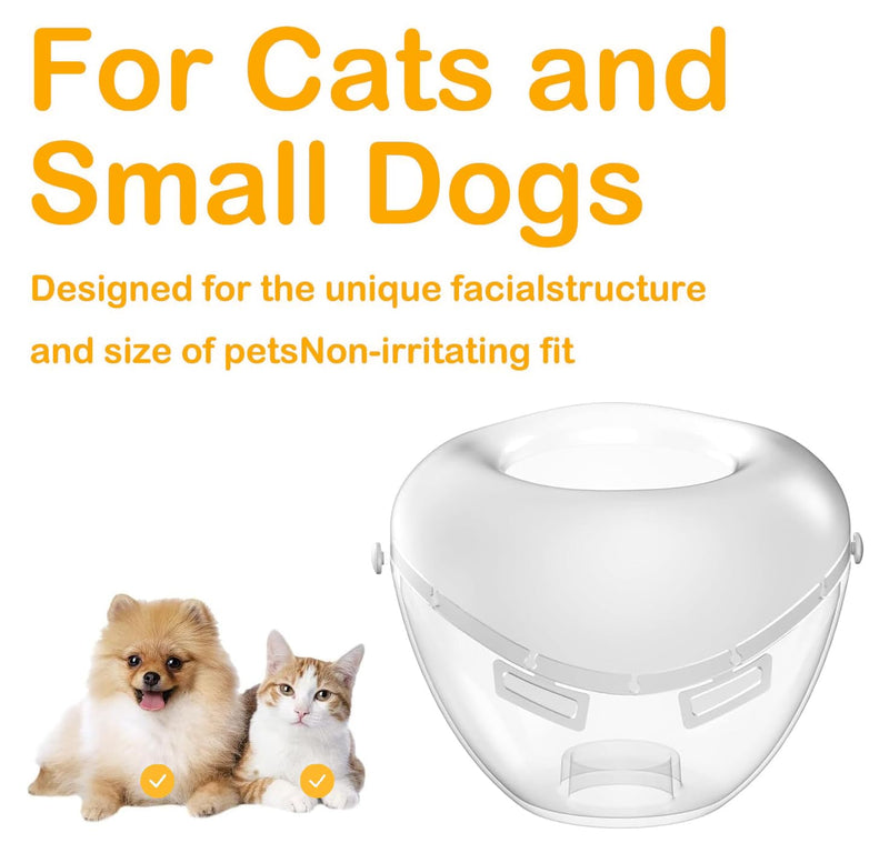 Cat Nebulizer Cup and Inhaler Mask for Cats, White, Pet Oxygen Mask for Cats, Puppies and Small Dogs (S) S - BeesActive Australia