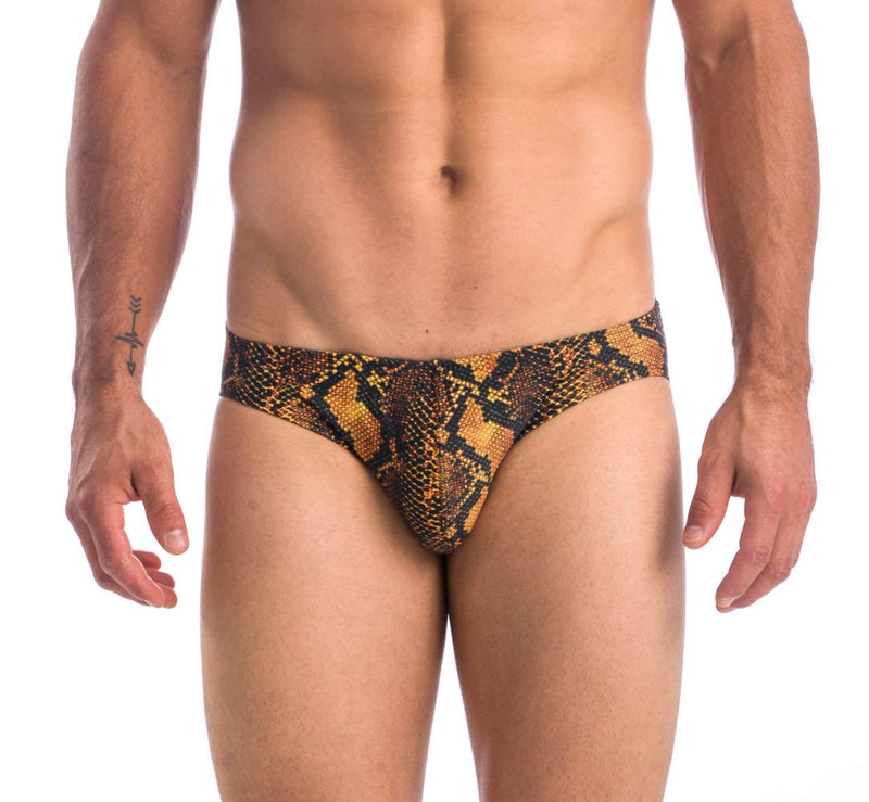 Gary Majdell Sport Mens Print Contour Pouch Bikini Swimsuit Snake Print X-Large