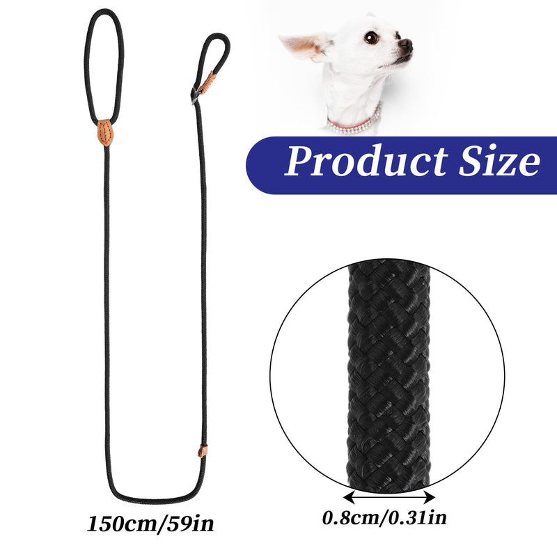5 Ft Slip Leads No Pull Dog Leash for Dog Training, Puppy Leash for Small Medium Large Dogs, Black No Pull Dog Pet Training Leads, Puppy Training Leads - BeesActive Australia