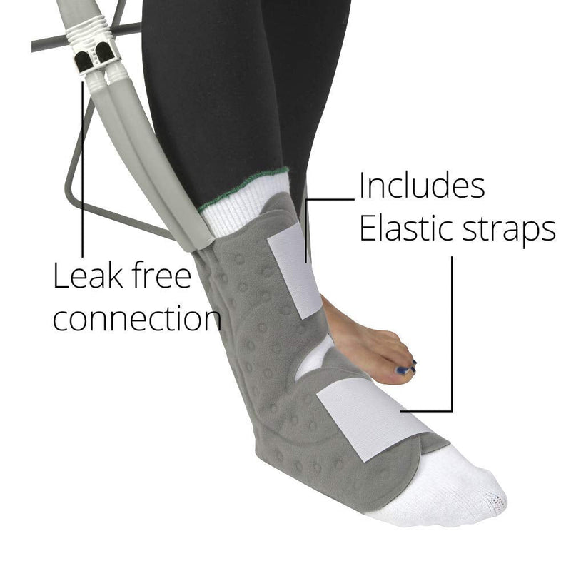 Ossur Cold Rush Cold Therapy Foot and Ankle Pad | Ergonomic Pad for Post-Operative Pain and Swelling | Works with Cryotherapy and Cold Therapy Machines | Includes Hose Connectors and Elastic Straps