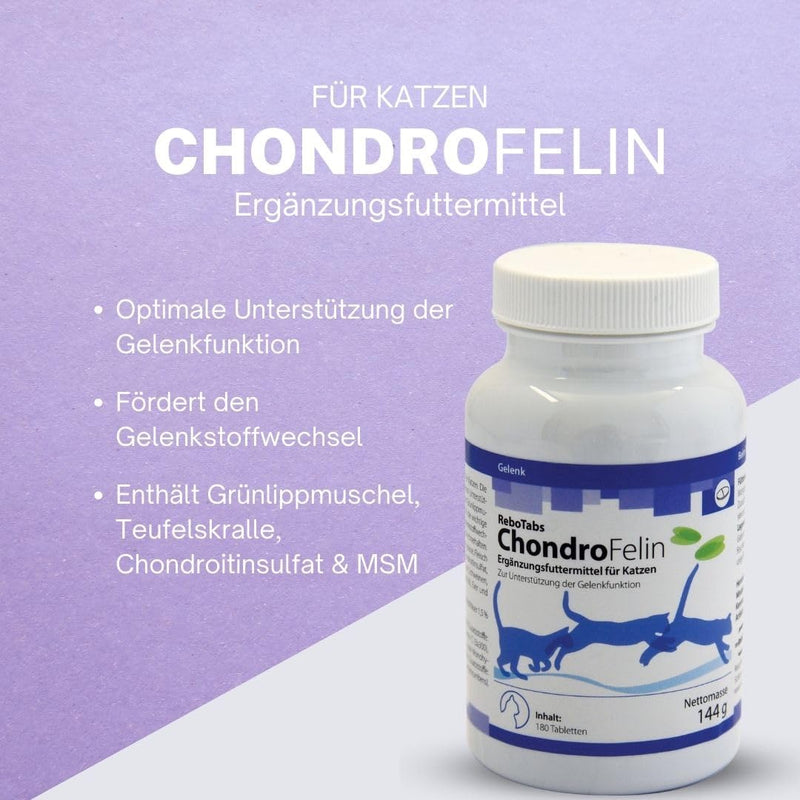 ChondroFelin joint support chewable tablets for cats: with green-lipped mussel, devil's claw, chondroitin sulfate & MSM, 180 pieces - BeesActive Australia