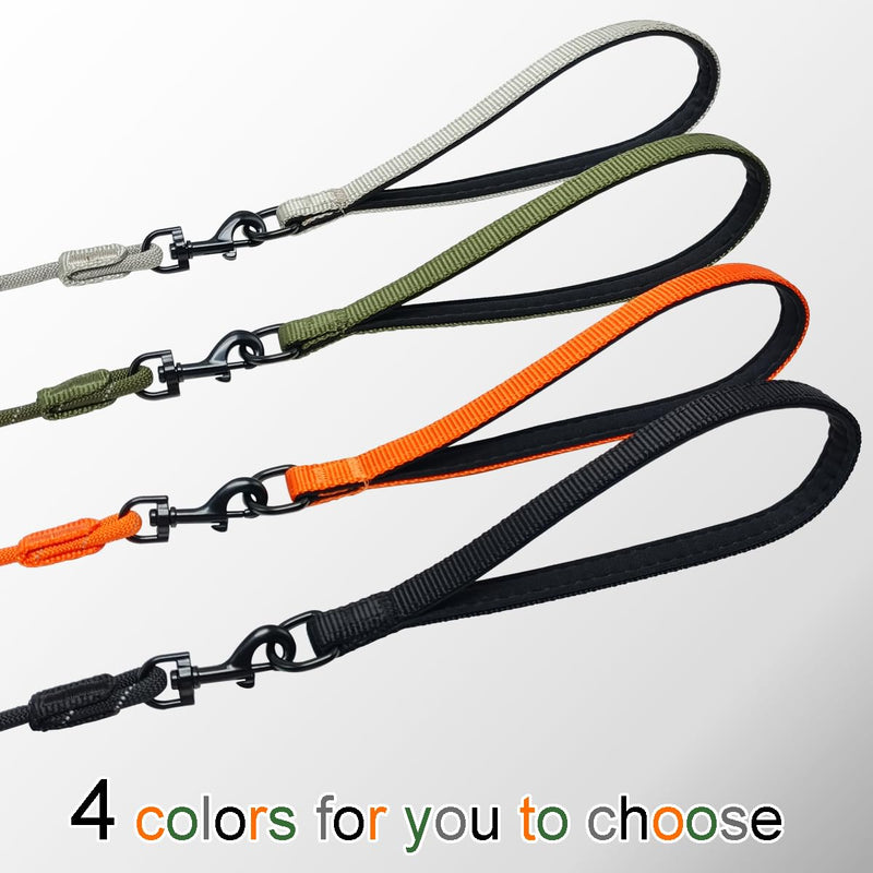 Long Leash for Small Dogs, 8FT/12FT/20FT/30FT/50FT/65FT/75FT/100FT Reflective Rope Training Lead Removable Padded Handle, Double Snaps Dog Tether for Outside Playing Camping Running Backyard 12FT Black - BeesActive Australia