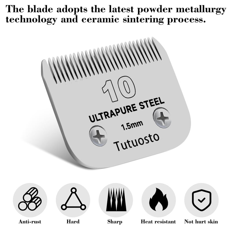 10# Clipper Blades Pet Grooming Clipper Replacement Blades Detachable Blade Compatible with andis/wahl/Oster Dog Clippers 10# - BeesActive Australia