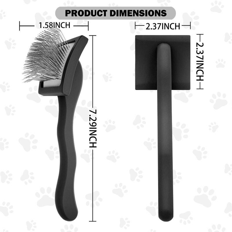 Dog Slicker Brush for Goldendoodles & Golden Doodle Brush for Grooming Kit - Dog Brush for Goldendoodle, Labradoodle, Poodles - Pet Hair Brush for Short & Medium Haired Dogs -Small (Black) - BeesActive Australia