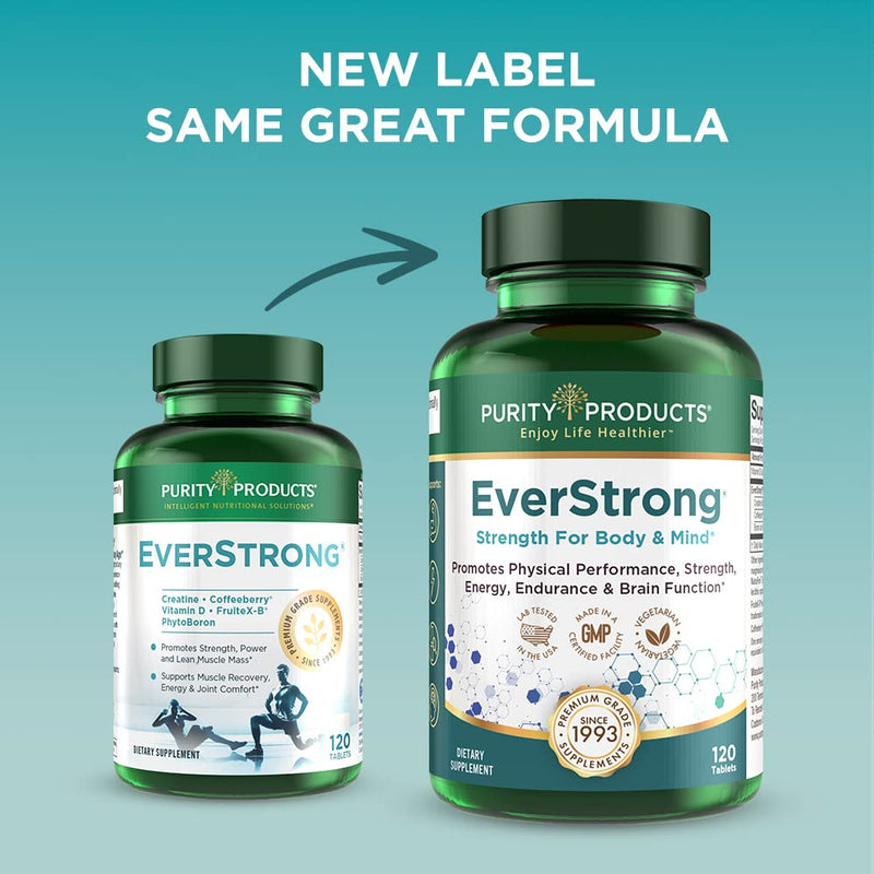 Purity Products Bundle - Flexuron Joint Formula + EverStrong Tablets Flexuron - Krill Oil, Hyaluronic Acid + Astaxanthin - EverStrong- Muscle Matrix Blend w/Creatine, Coffee Fruit Extract + More - BeesActive Australia