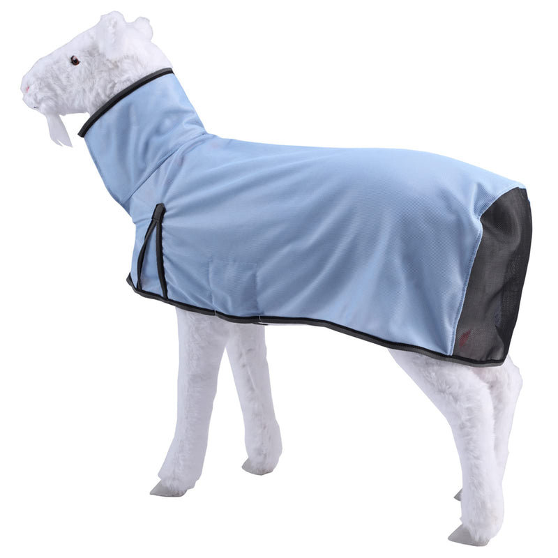Livestock Cool Sheep Blankets for Show Lambs - Breathable Summer Lamb Blanket with Mesh Butt Blue Medium - BeesActive Australia