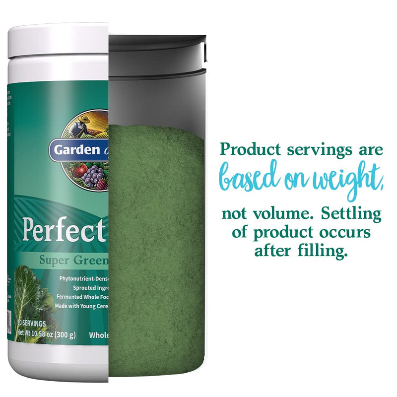 Garden of Life Perfect Food Original Super Green Formula - 30 Servings | 45 Superfoods, Greens, Sprouts Plus HSO Probiotics, Enzymes & Ionic Plant Based Minerals - Juiced Superfood Powder Supplement | Phytonutrient-Dense Superfoods