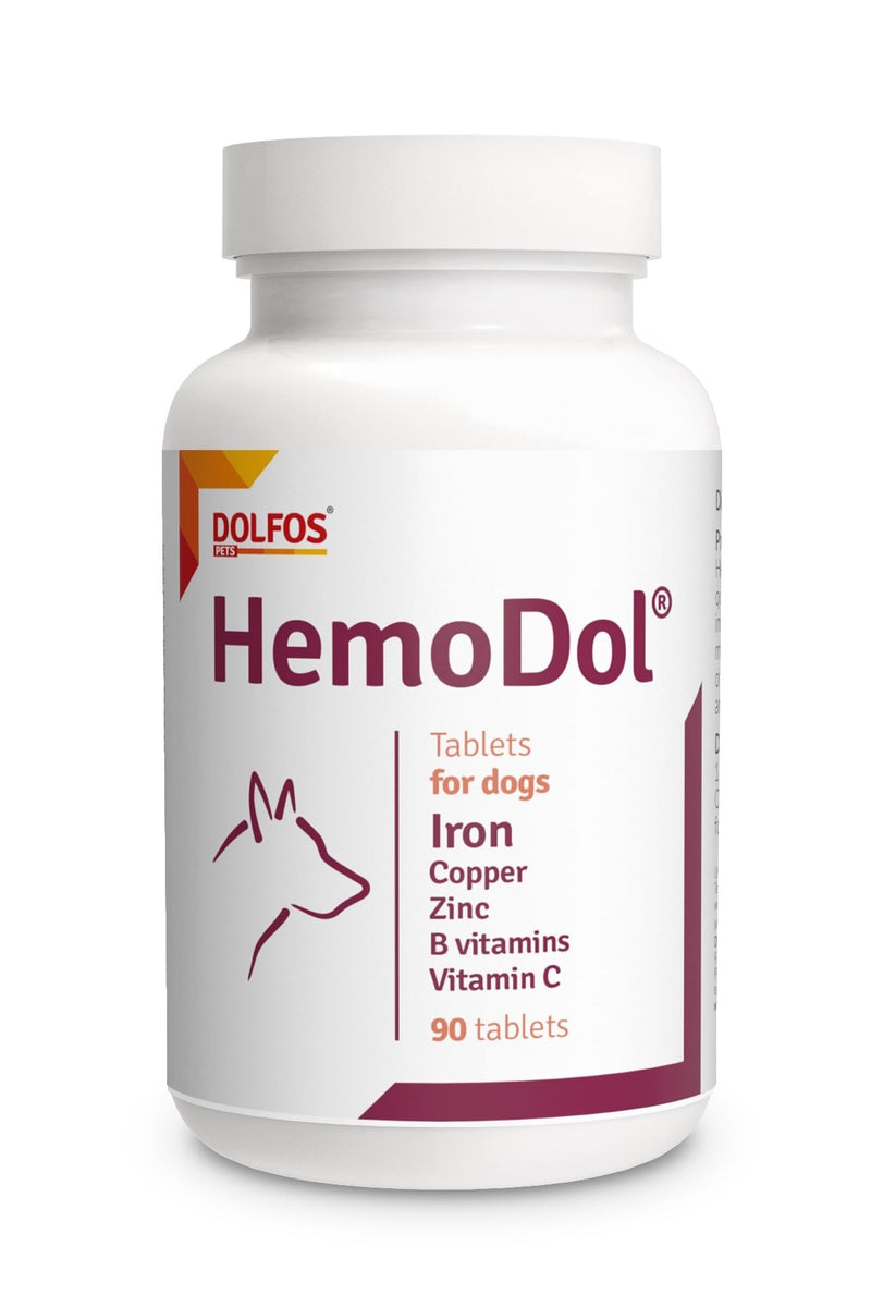 HemoDol 90 tablets Iron Support for Dogs Copper Zinc B Vitamins