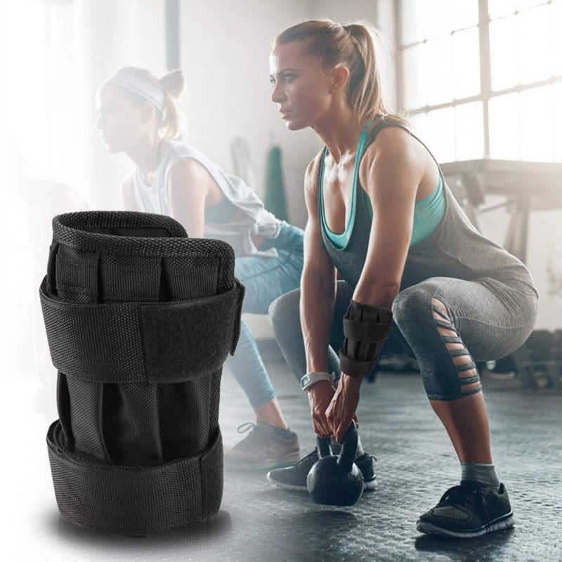 Weighted Wrist and Ankle Bands, 1 Pair Adjustable Ankle Wrist Weight Straps, Leg Arm Hand Cuff Weights with Empty Pocket for Steel Plates(Not Included) Maximum 11lbs, Training - BeesActive Australia