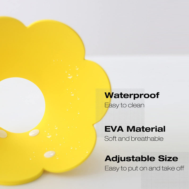 PUMYPOREITY 2 pieces cat neck collar, adjustable cat collar, Elizabethan collar, recovery collar after surgery and injuries for puppies, small dogs and cats (yellow, M) A-yellow - BeesActive Australia