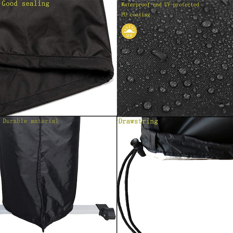 J&C Rowing Machine Cover, 420D Heavy Duty Fitness Equipment Protective Cover, Dust Cover fot Folding Water Rowing Machine 300lb Weight Capacity Concept 2 Rowing Machine Waterproof 95x24x40inch Black