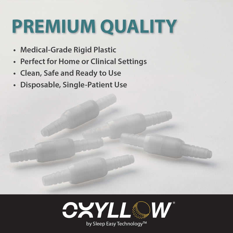 Premium Swivel Connector| 5 Count | 360¬∞ Rotating Design to Reduce Tube Tangle | Barbed Secure Fit for Leak-Free Oxygen Flow | Compatible with Major Respiratory Brands