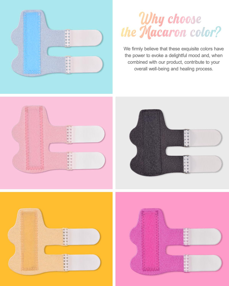 Sopito Finger Splint, 5pcs Color Finger Brace Support Stabilizer for Index, Middle, Ring Fingers Straightening Arthritis Knuckle Immobilization