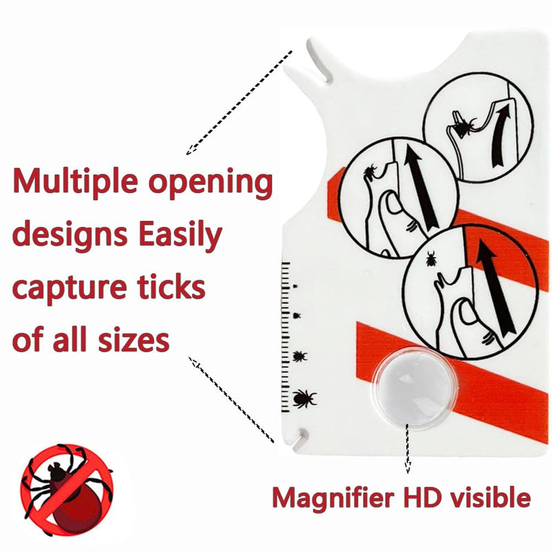 Tick card, tick scale card with magnifying glass, quick cleaning of ticks, tick card for people, children, dogs, cats - BeesActive Australia
