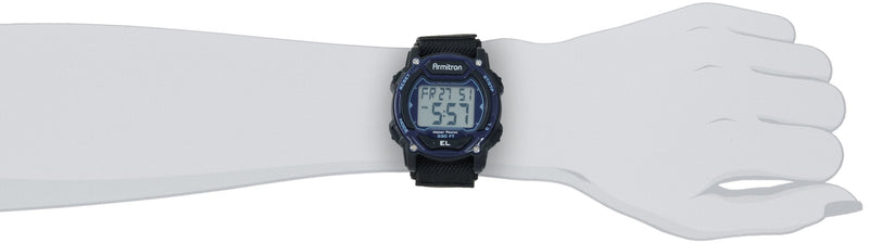 Armitron Sport Unisex Digital Chronograph Nylon Strap Watch, 45-7004 Blue - BeesActive Australia