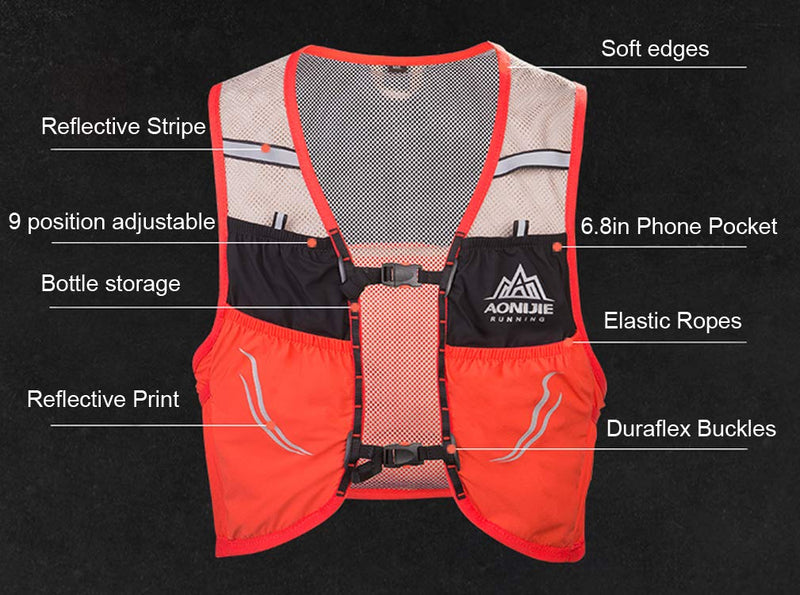 Lovtour Hydration Race Vest,2.5L Running Vest Lightweight Pack with 2 Soft Water Bottles Bladder for Marathoner Running Race Cycling Hiking Camping Biking Mint Green S-M